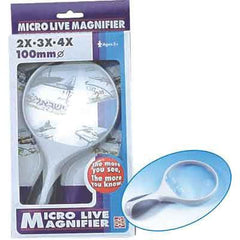 Magnifier, 100mm, 2x 3x 4x hand held,   Acrylic (36/Outer)+